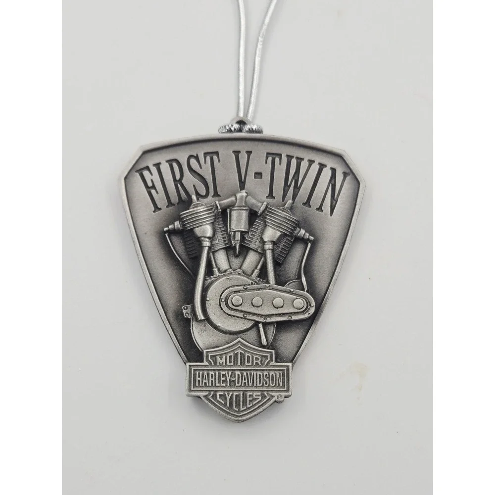 Harley-Davidson 1999 First V-Twin Pewter Christmas Ornament Made in USA